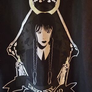 Wednesday official 'Darkness my old friend' zip black hoodie size medium in EUC